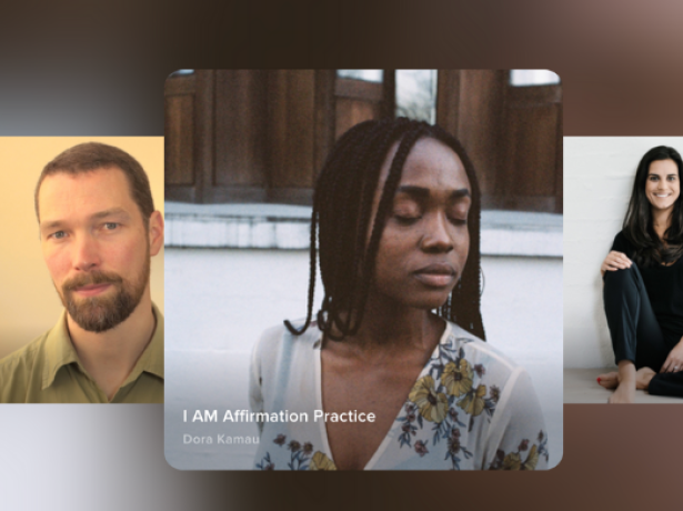 Images from self-care practices on insight timer