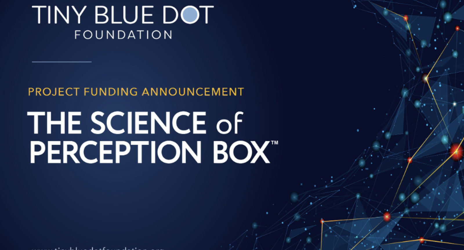 Screenshot of Tiny Blue Dot's home site