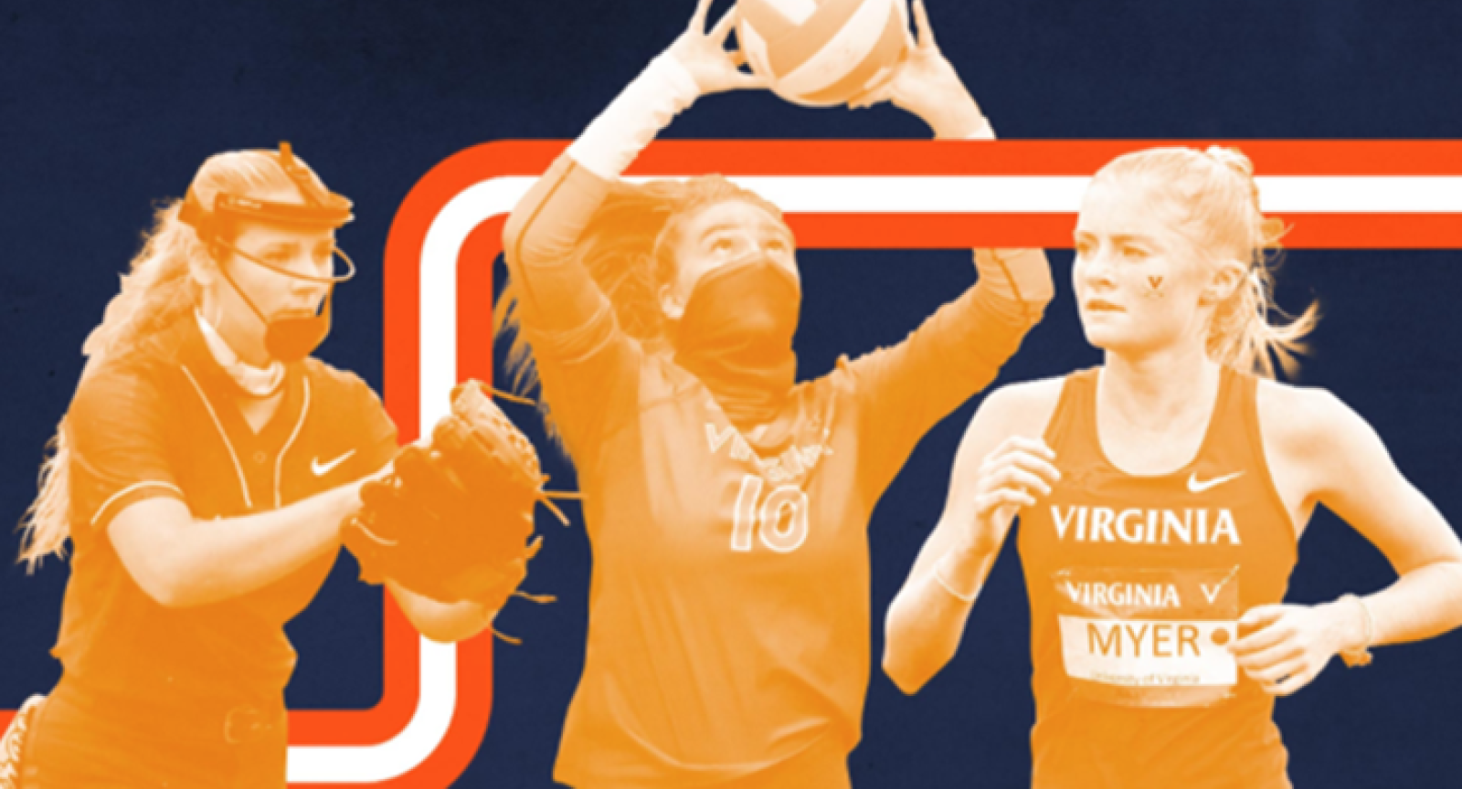 Collage of UVA sport-women