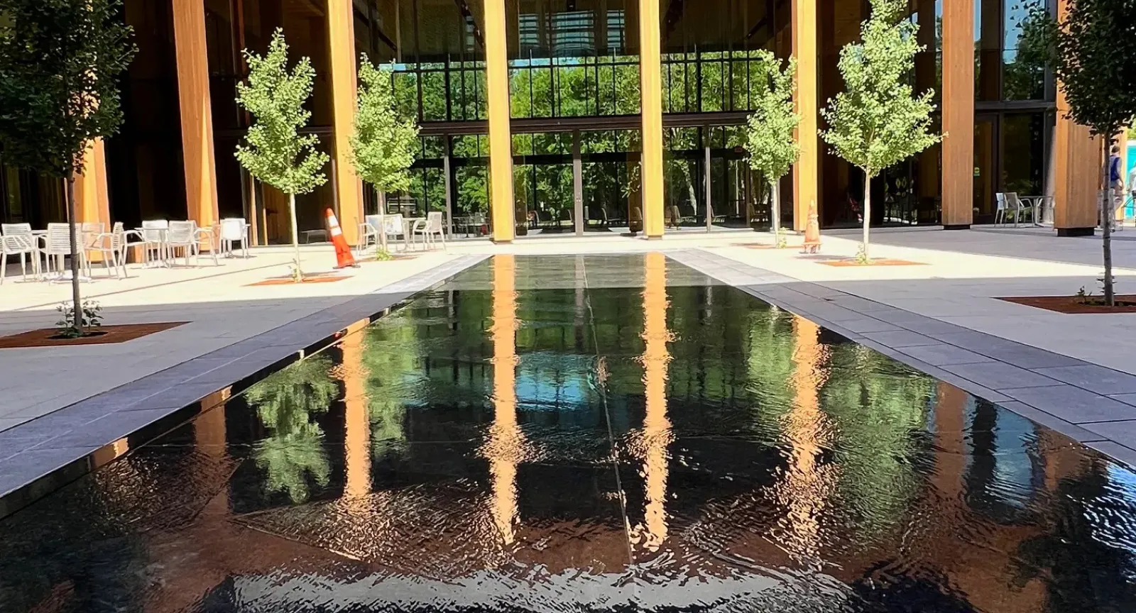 Courtyard and Water Feature at the Contemplative Commons
