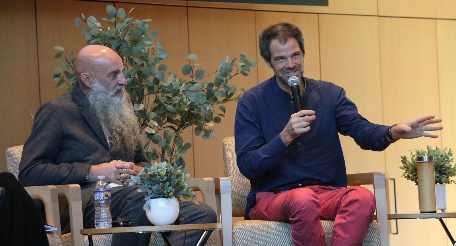 Wolfgang Buttress and David Glowacki during their discussion