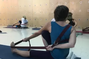 An Iyengar yoga class at Yoga CVille