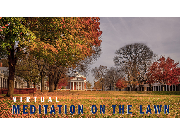 View of UVA Lawn used for Meditation on the Lawn Poster