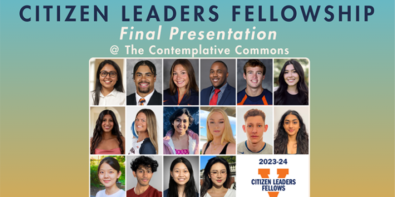 Poster for CLF presentations showing pictures of participants
