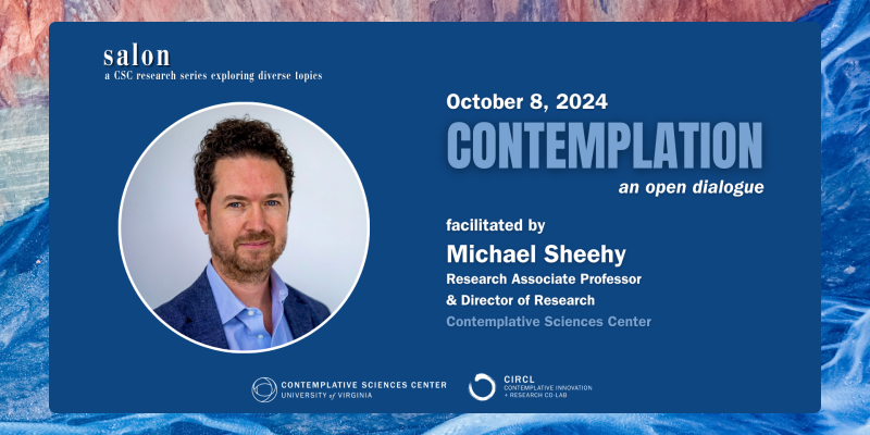 Poster for Salon talk on Contemplation by Michael Sheehy