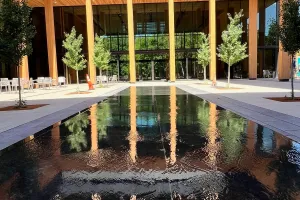 Courtyard and Water Feature at the Contemplative Commons